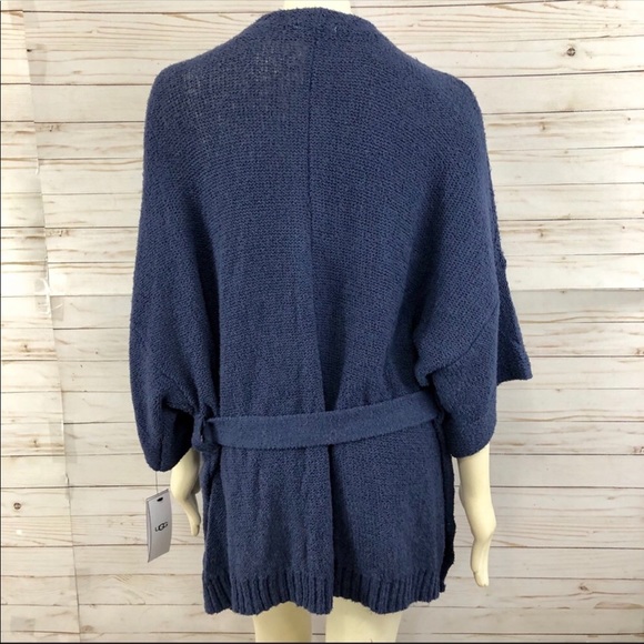 UGG Kennedy sweater, blue kimono wrap - Picture 5 of 7